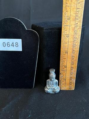 Sterling Silver Buddha Scent Perfume Bottle Napier
