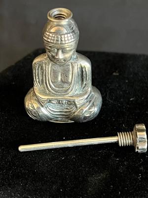Sterling Silver Buddha Scent Perfume Bottle Napier