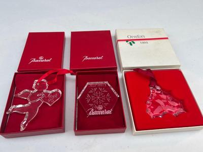BACCARAT & ORREFORS Christmas Ornaments