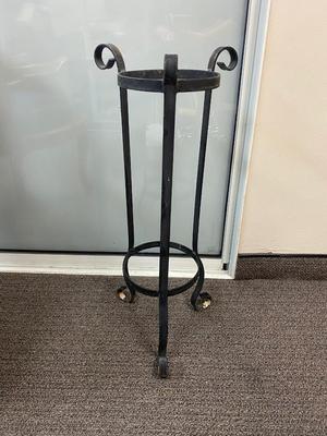 Black Wrought Iron Double Planter Pot Plant Stand Holder