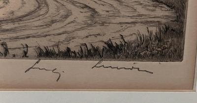 Luigi Lucioni Original Prairie Printmaker "Route 7" Etching