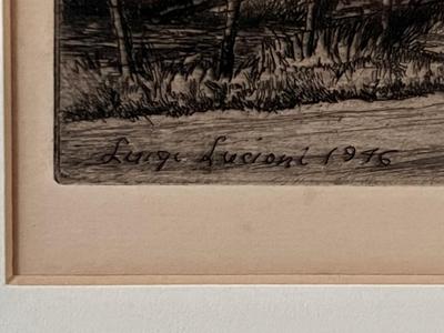 Luigi Lucioni Original Prairie Printmaker "Route 7" Etching