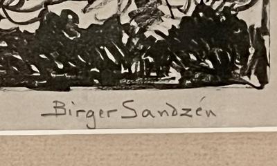 Birger Sandzen Prairie Printmaker Corner of Nevadaville signed