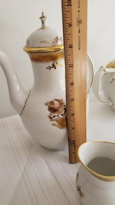 Royal Copenhagen tea set "Golden Basket" sugar creamer