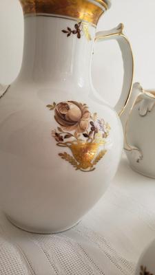 Royal Copenhagen tea set "Golden Basket" sugar creamer