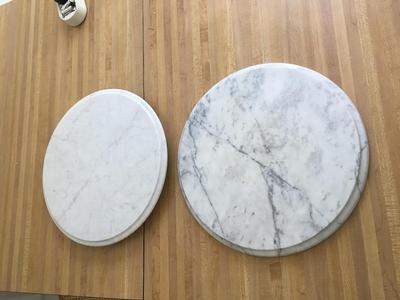 Marble lazy susan and giant trivet