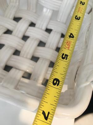 Pair of ceramic woven baskets