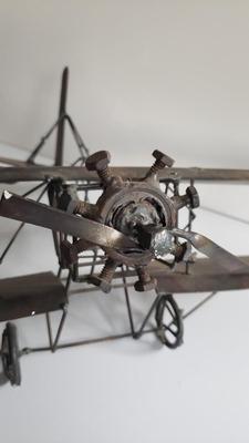 Vintage Metal airplane 16" wingspan