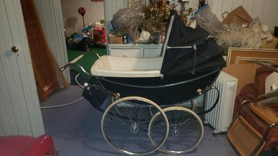 Amazing large antique baby carriage! Royal Pram Marmet