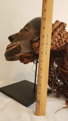 Large African Mask with flowing hair