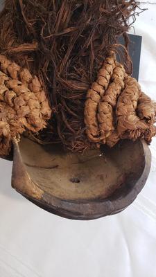 Large African Mask with flowing hair
