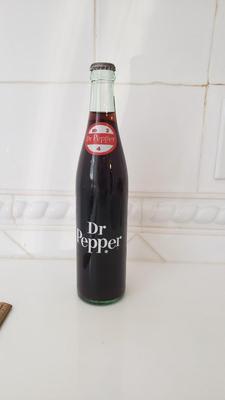 Vintage Dr. Pepper in  a glass bottle 10 2 & 4