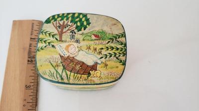 Small jewelry or pin box made in India