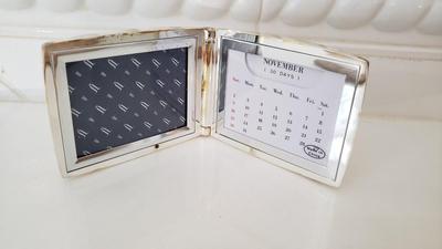 Small heavy frame and calendar
