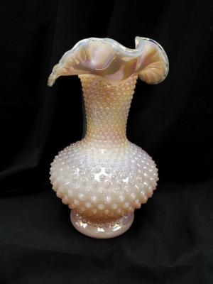 Fenton Stunning Light Pink Hobnail Pitcher