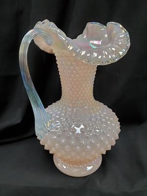 Fenton Stunning Light Pink Hobnail Pitcher