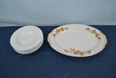 LOT 327. PLATTER AND WORLD MARKET BOWLS