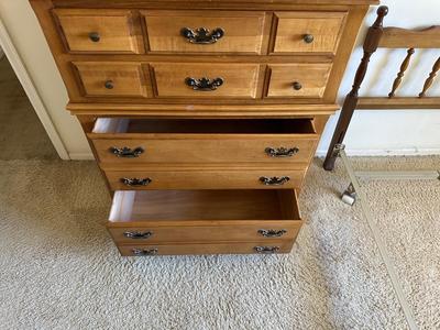 FLANDERS CHEST OF DRAWERS AND QUEEN SIZE BED FRAME