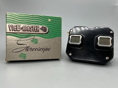 Vintage Black View Master Story Reel Stereoscope Viewer with Original Box