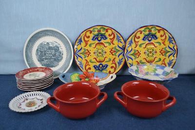 LOT 434. VARIETY OF PLATES AND BOWLS