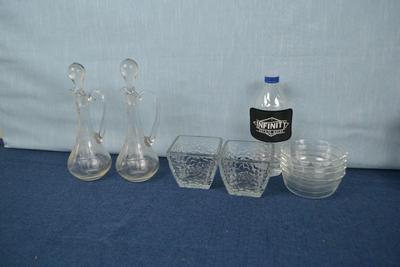 LOT 435. CLEAR GLASSWARE