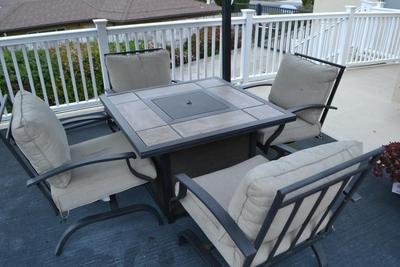 LOT 463 PATIO TABLE WITH BUILT IN PROPANE FIRE PIT