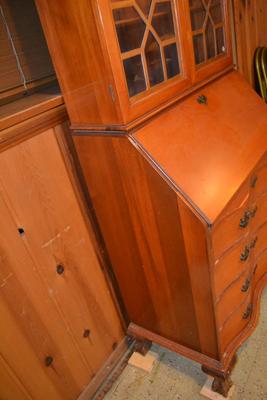 LOT 471. VINTAGE SERPENTINE DROP FRONT DESK