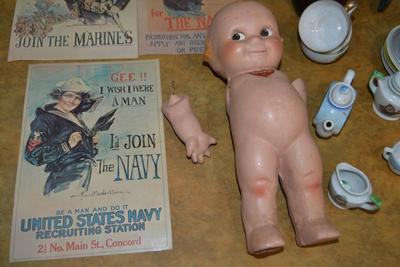 LOT 475.  VINTAGE KEWPIE DOLL, OTHER VINTAGE TOYS