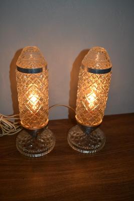 LOT 477. VINTAGE ART DECO TORPEDO LAMPS