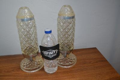 LOT 477. VINTAGE ART DECO TORPEDO LAMPS