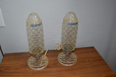 LOT 477. VINTAGE ART DECO TORPEDO LAMPS