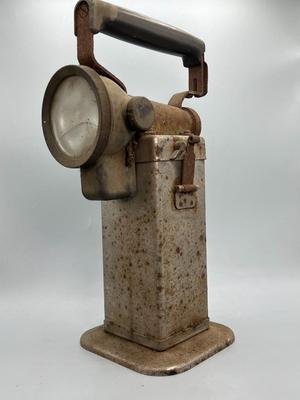Vintage Battery Operated Coal Miner Handled Lantern Flashlight