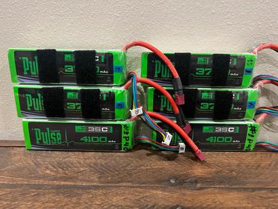 (6) PULSE 4100 & 3700 14.8V Batteries *READ DETAILS