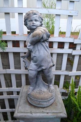 LOT 596. CONCRETE SCULPTURE AND BASE