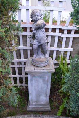 LOT 596. CONCRETE SCULPTURE AND BASE