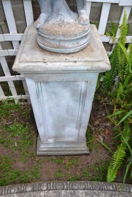 LOT 596. CONCRETE SCULPTURE AND BASE