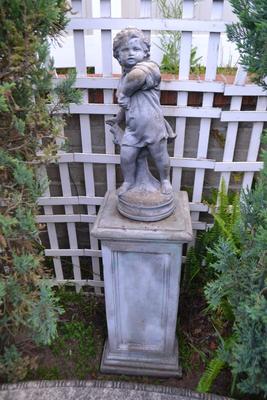LOT 596. CONCRETE SCULPTURE AND BASE