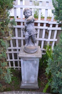 LOT 596. CONCRETE SCULPTURE AND BASE