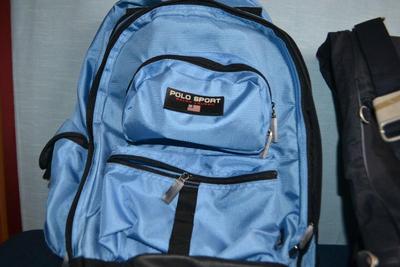 LOT 613. POLO SPORT BACK PACK PLUS GARMENT BAG