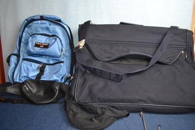 LOT 613. POLO SPORT BACK PACK PLUS GARMENT BAG