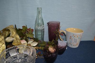 LOT 634 VARIETY OF ITEMS:  CLEAR VOICE PHONE, HOME DECOR