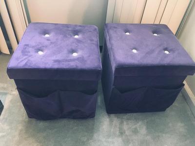 Velvet folding storage cubes