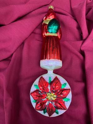 Santa on Poinsettia