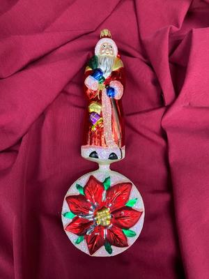 Santa on Poinsettia
