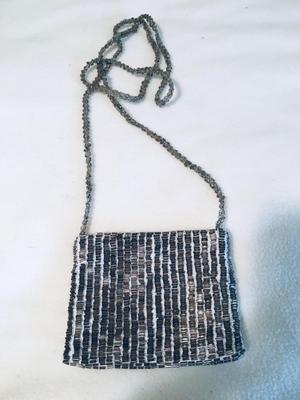 Vintage Pierre Urbach silver beaded mini crossbody bag