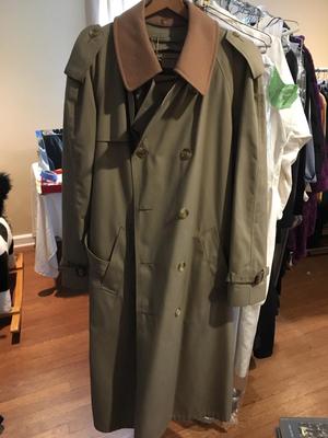 Brooks Brothers Khaki trench coat with wool liner