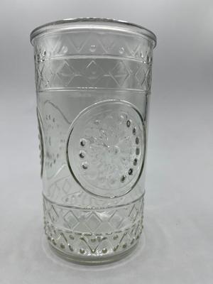 Vintage Clear Romantic Cooler Glass Geometric Design