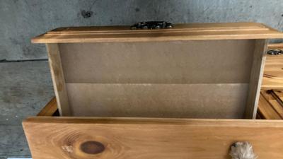 Nice Little Knotty Pine Desk (Littlle Dog Not Included)