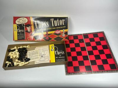 Vintage Chess Tutor Step by Step Instructions on Game Play Board Set
