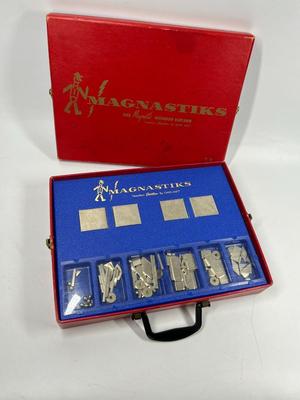 Vintage Magnastiks Magnetic Metal Magnet Building Set